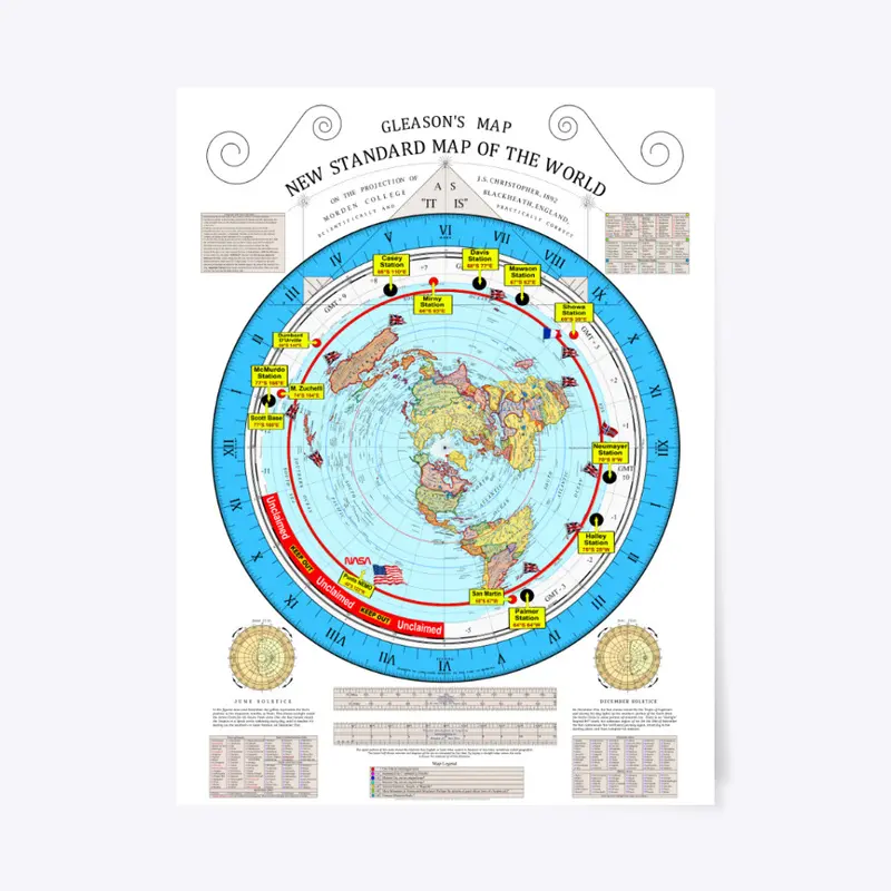 Gleason's Map Major Antarctic Bases 