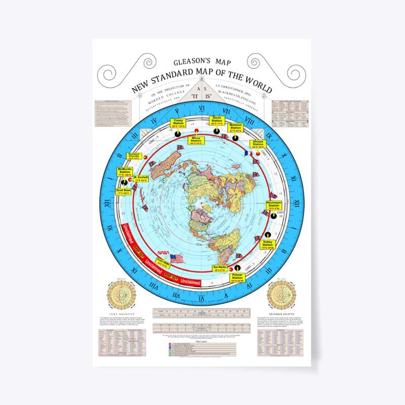 Gleason's Map Major Antarctic Bases 