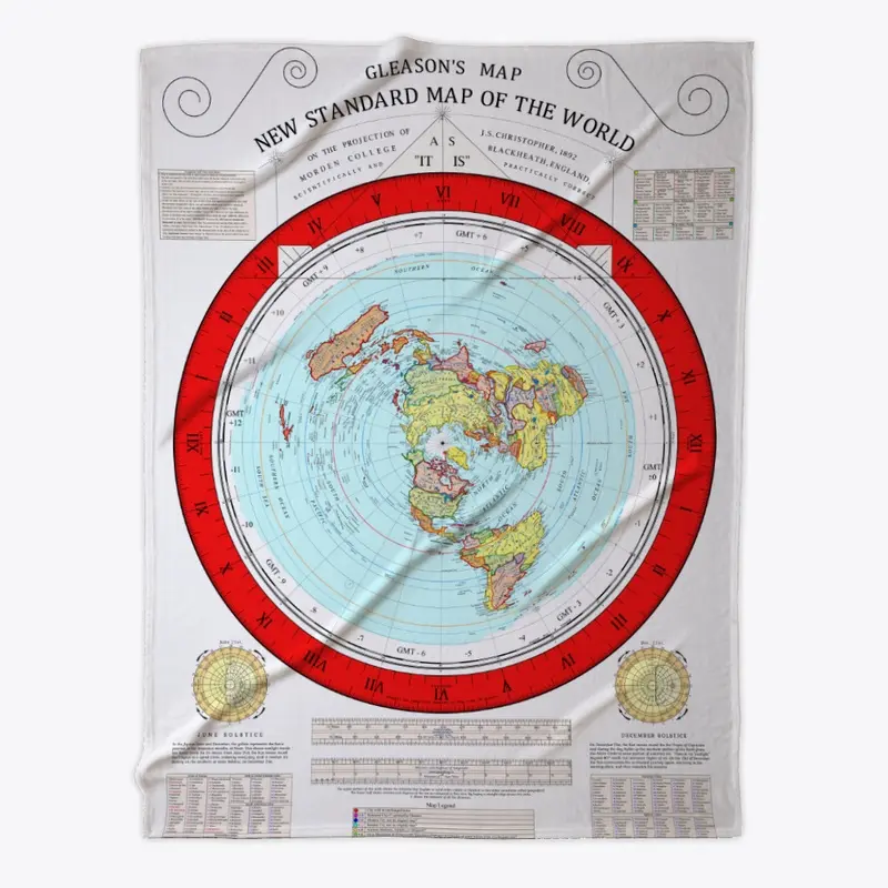 Red Gleason's Map Flat Earth Banjo